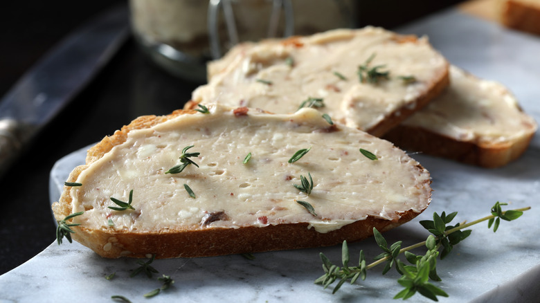 bread with anchovy butter