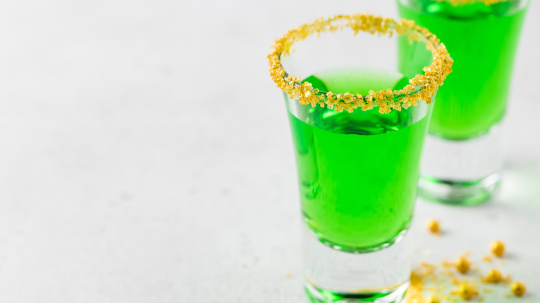 Green Jell-O shots