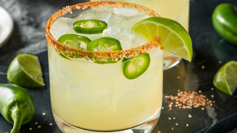 Luck of the Irish jalapeño margarita