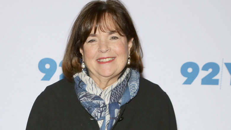 Ina Garten poses white background