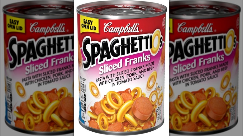 Campbell's Spaghettios with franks