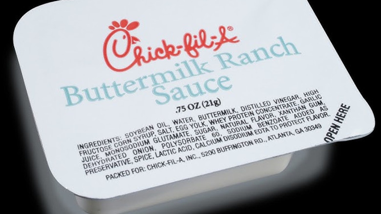 Chick-fil-A buttermilk ranch sauce packet