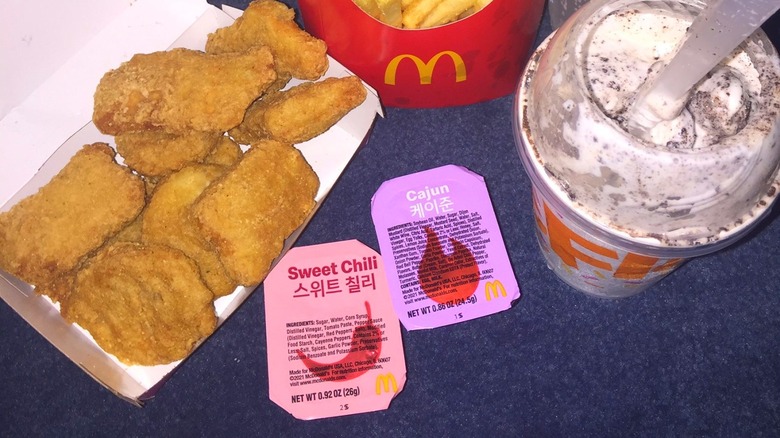 McDonald's Sweet Chili Sauce and meal