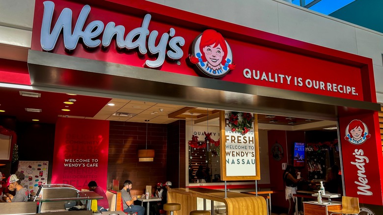 Wendy's restaurant shopfront exterior 