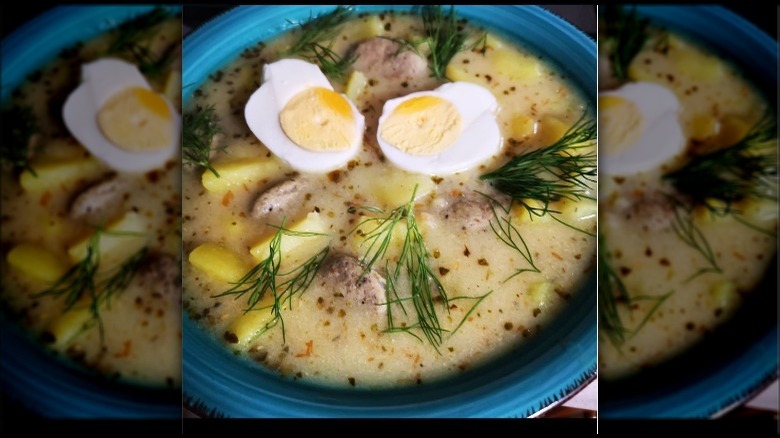 Zurek soup with egg