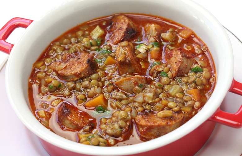 Slow-Cooker Spanish Lentil and Chorizo Stew