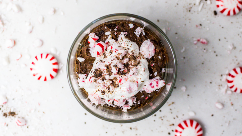 whipped cream with peppermints