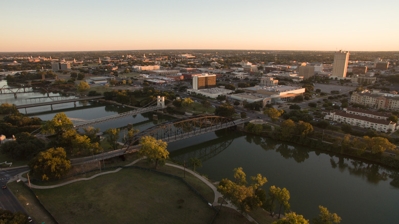 Sunset on Waco, Texas