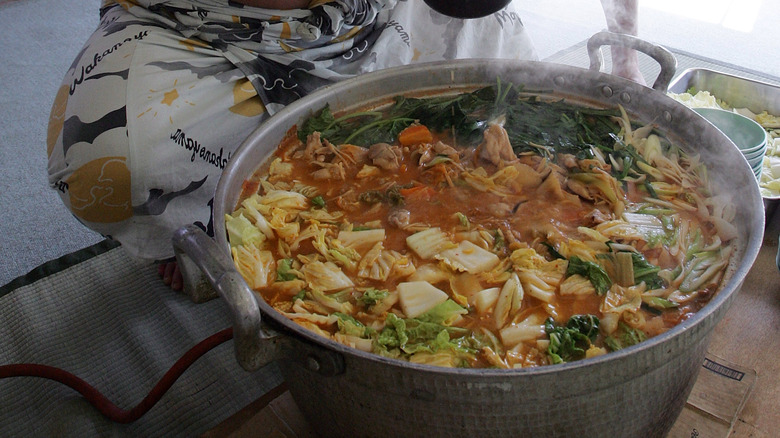 A huge bowl of Chanko-nabe