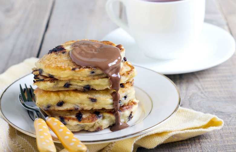 Peanut Butter Chocolate Chip Pancakes