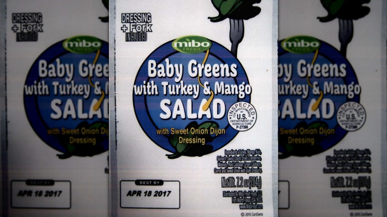 Mibo Fresh turkey salad label