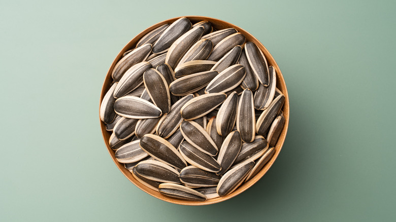 bowl of sunflower seeds