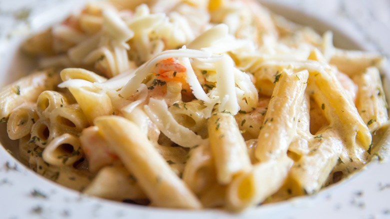 creamy penne pasta with cheese