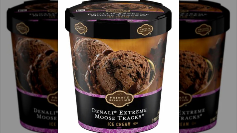 Kroger Moose Tracks ice cream carton