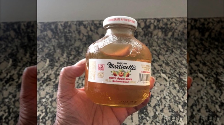 Bottle of Martinelli's apple juice