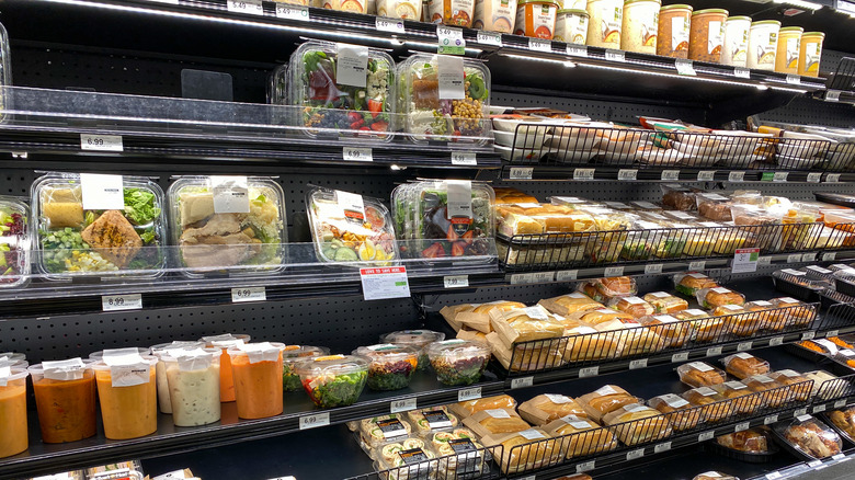 Salads at Publix on shelves