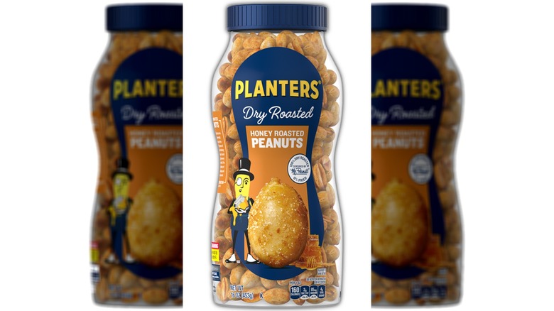 Planters honey roasted peanuts jar