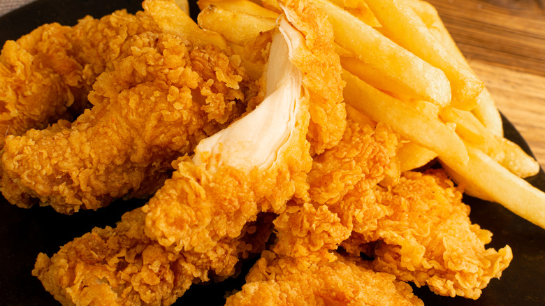 chicken strips and fries