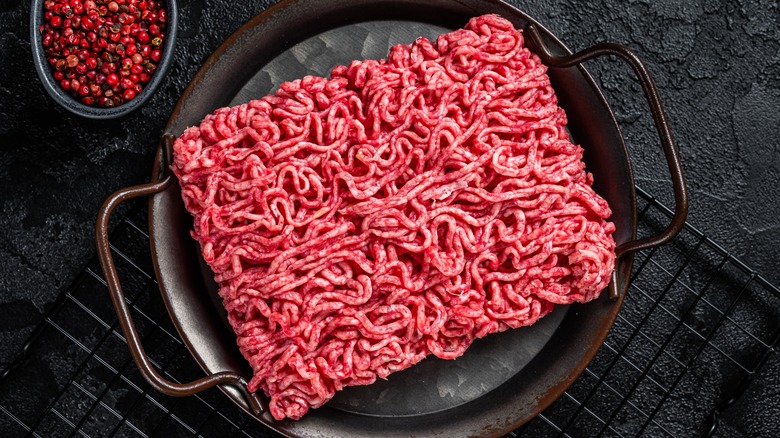 Raw ground beef