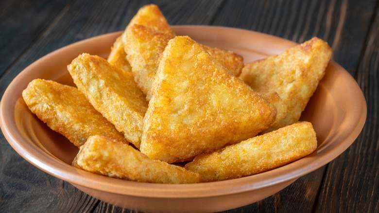 Hash browns in bowl