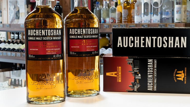 Auchentoshan bottles and boxes