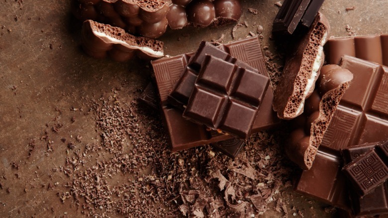 Chocolate bars on a table