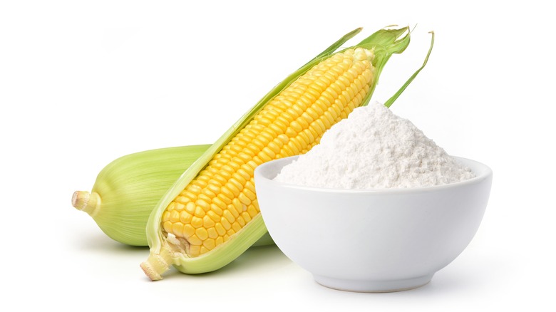 cornstarch bowl with corn ears