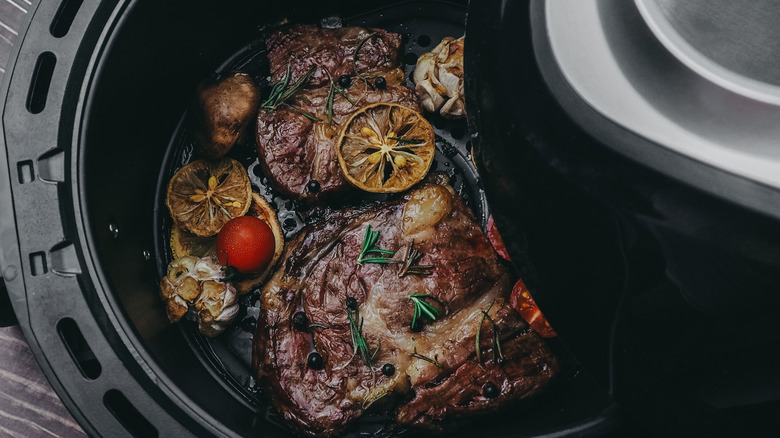 Steak in air fryer