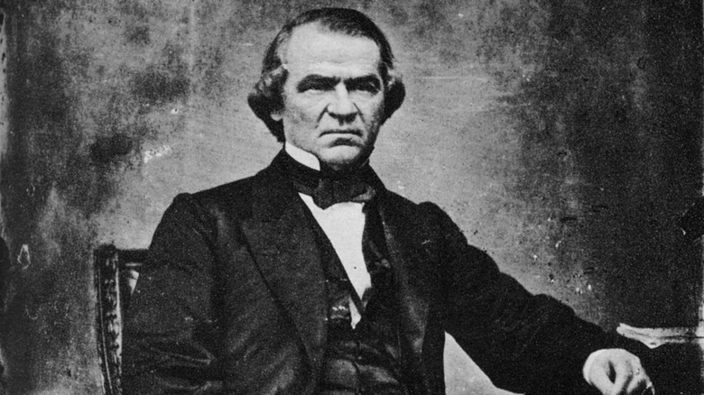 photo of Andrew Johnson seated