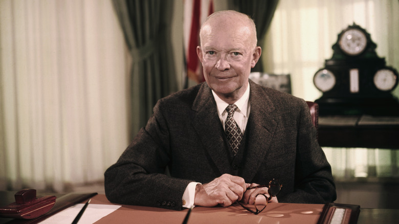 President Eisenhower at office desk