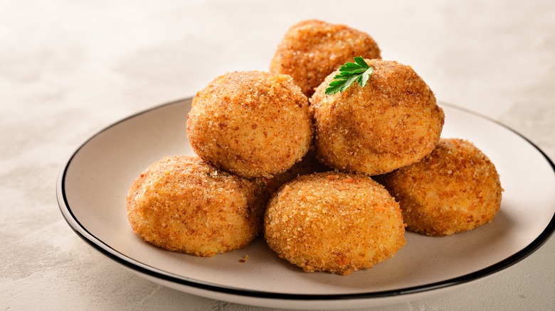 potato croquettes on a plate