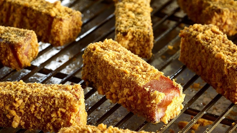 Breaded crispy Spam pieces