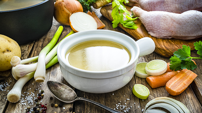 homemade chicken stock