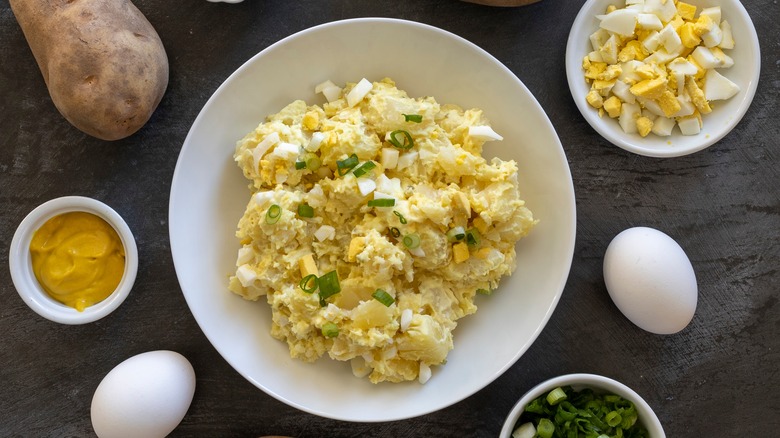 potato salad with ingredients