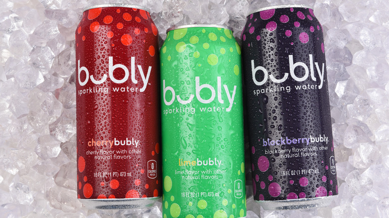 3 cans of Bubly sparkling water