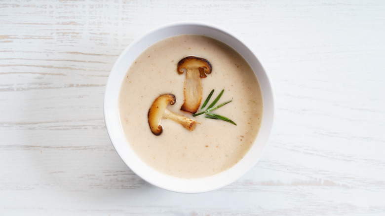 bowl of mushroom soup