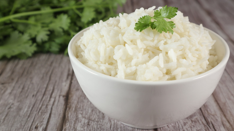 Bowl of white rice