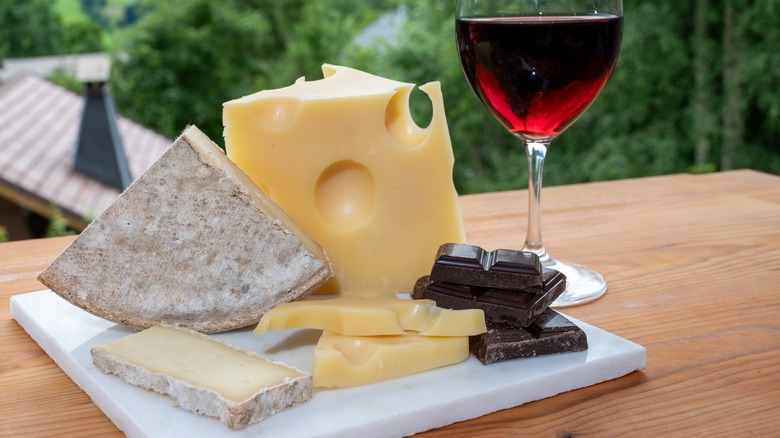 cheese and chocolate plate