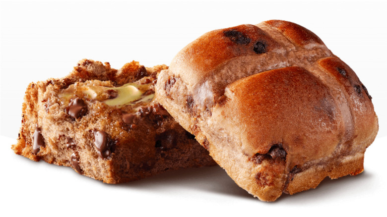 Hot Cross Bun with chocolate