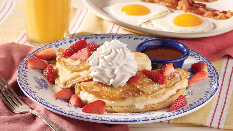 Cracker Barrel Stuffed Cheesecake Pancake Breakfast