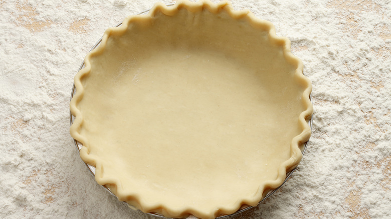 pie dough in dish