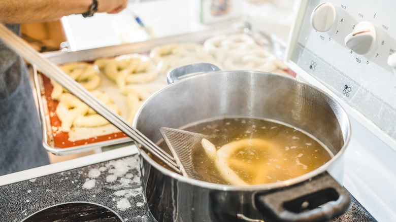 Parboiling raw pretzels