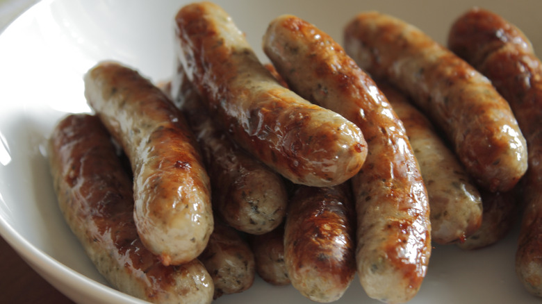 plate of sausages