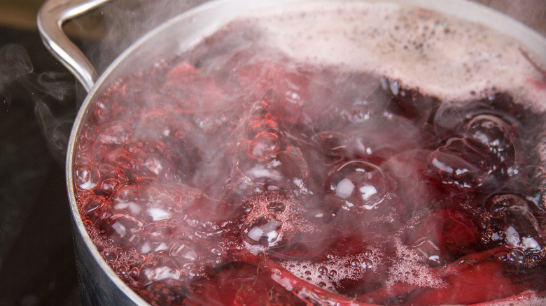 Boiling beets