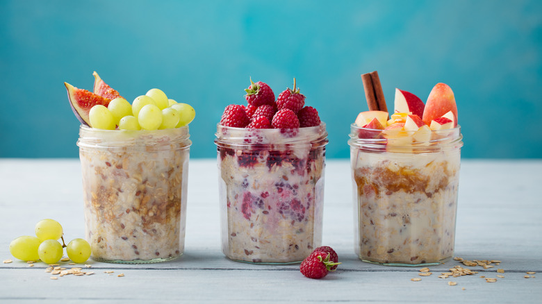 Three different types of overnight oats