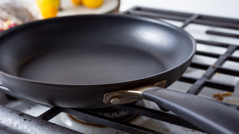 nonstick skillet on stove