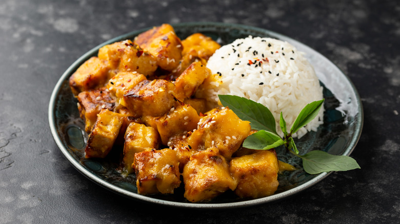 tofu with rice