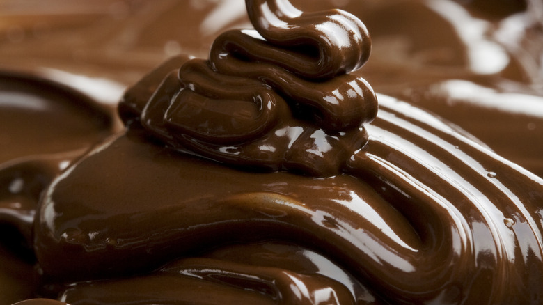 Thick melted chocolate