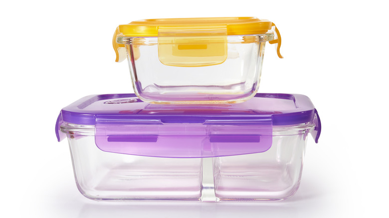 Glass food storage containers