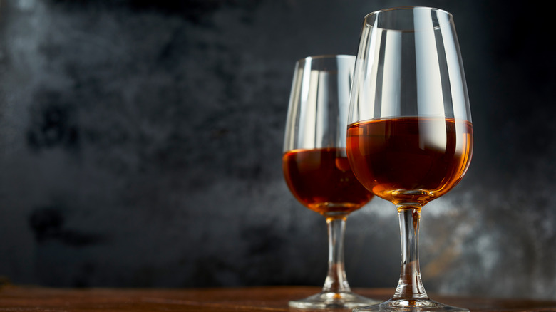 Glasses of sherry